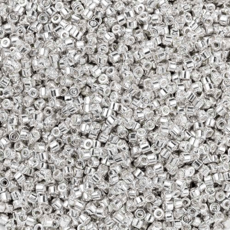 Бисер Китай цилиндрический 11/0 Серебро металлик 1гр.~90 шт.