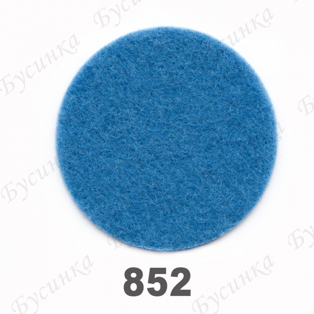 Фетр листовой жесткий 1,2 мм. 22х30 см. Корея Цвет-852 Синий