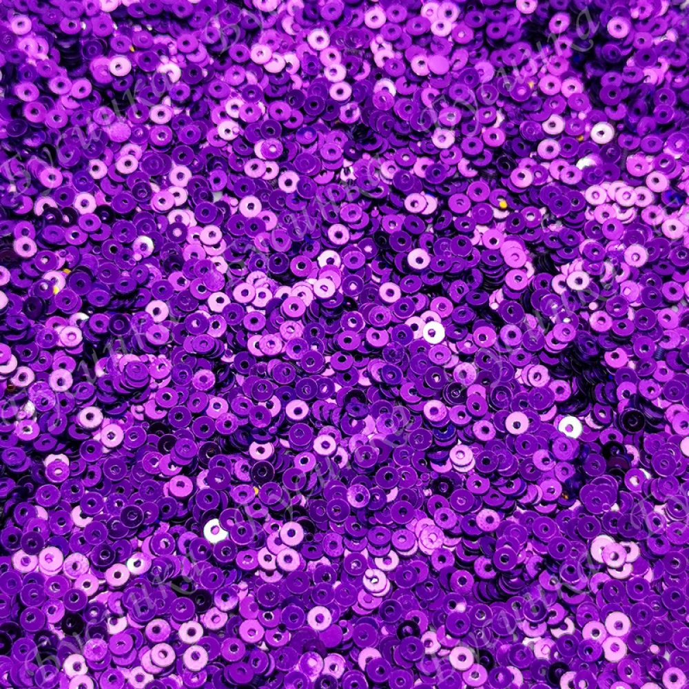 Пайетки 2 мм. Цвет: Фиолетовый металлик, 2,5 гр.
