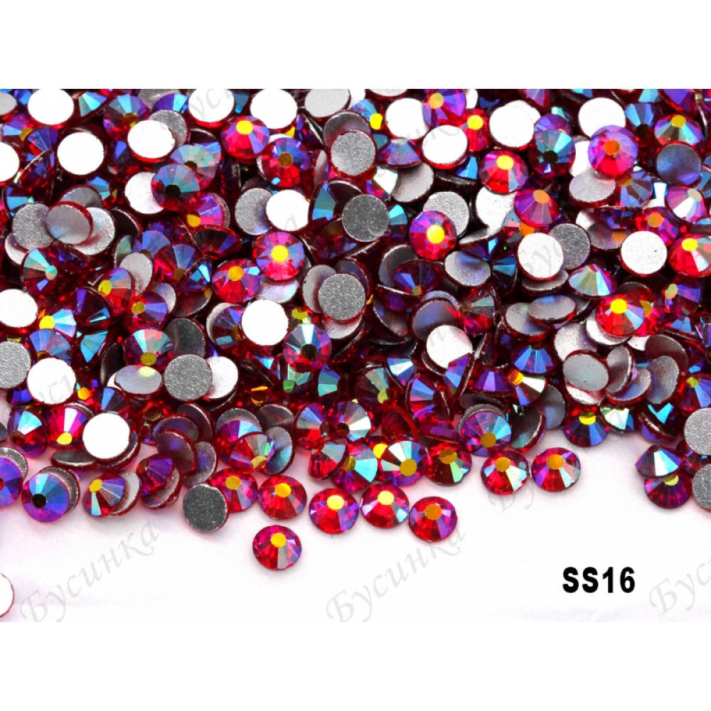 "Лайт сиам АВ" стразы SWA crystalls без клея ss 16 Model 1500-15  5 гр.