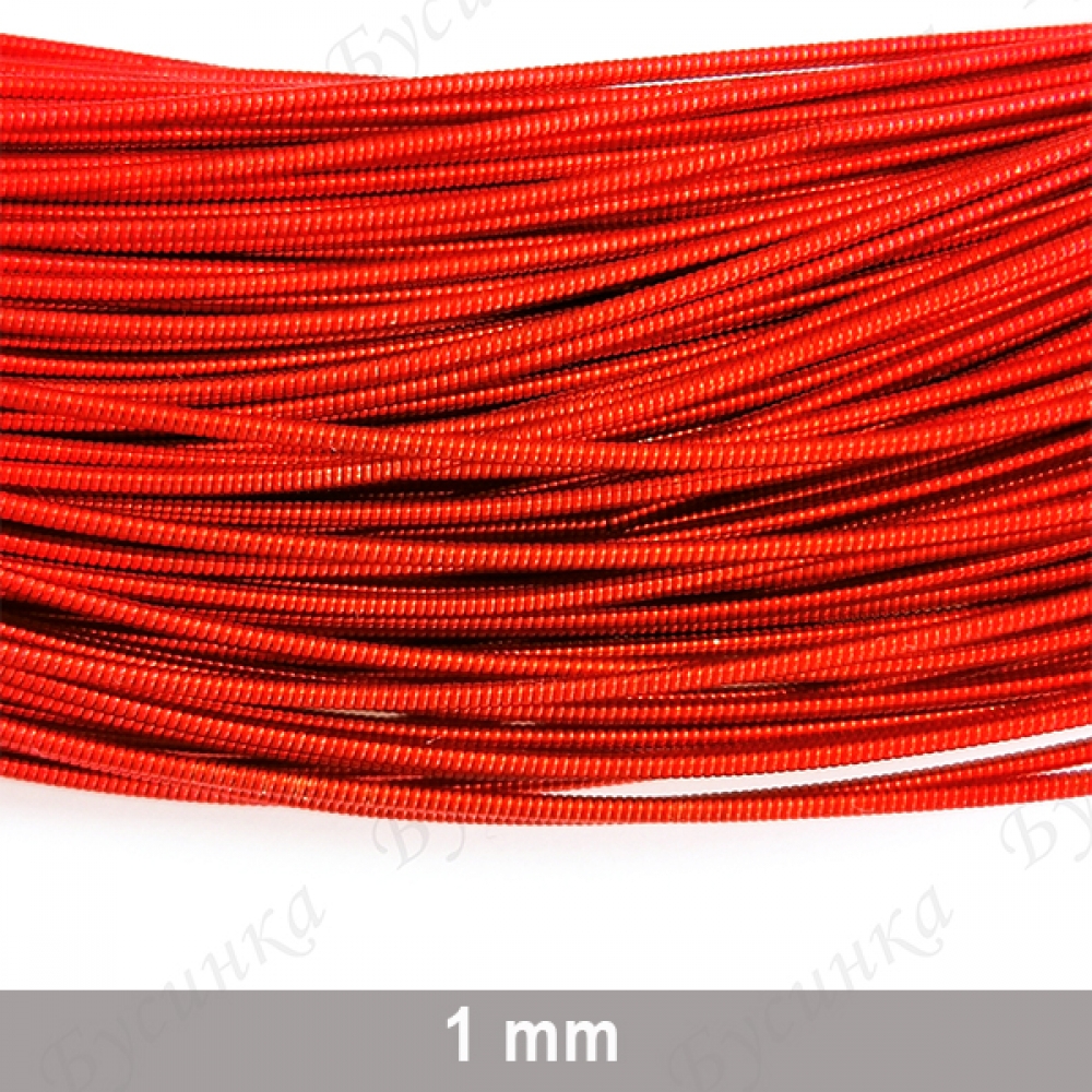 Канитель жёсткая Красный 1 мм. 3 г.~80 см