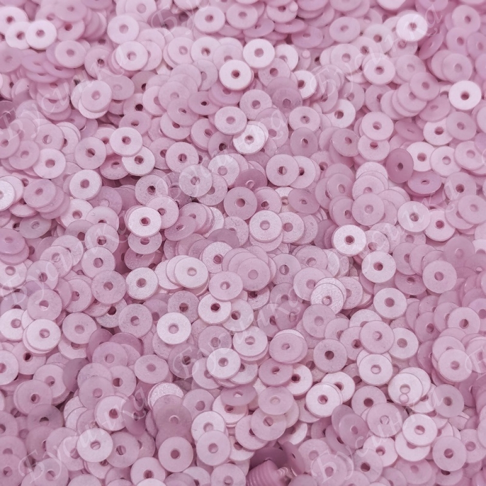 Пайетки 4 мм. Цвет: Сиренево-Розовый сатин, 2,5 гр.