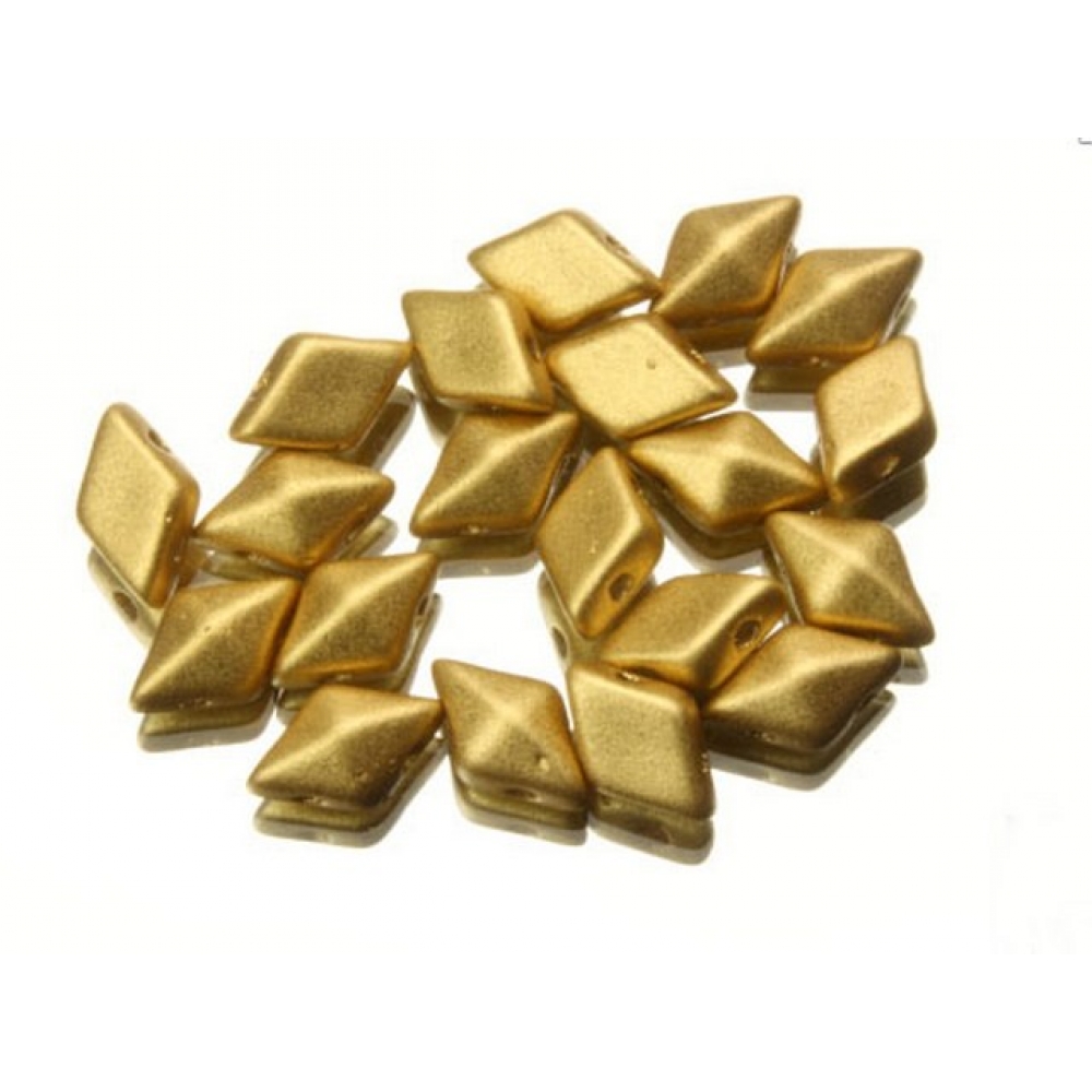 DiamonDuo бусины 2 отверстия золото матовые 5x8мм,  (DD026) - 10 шт.