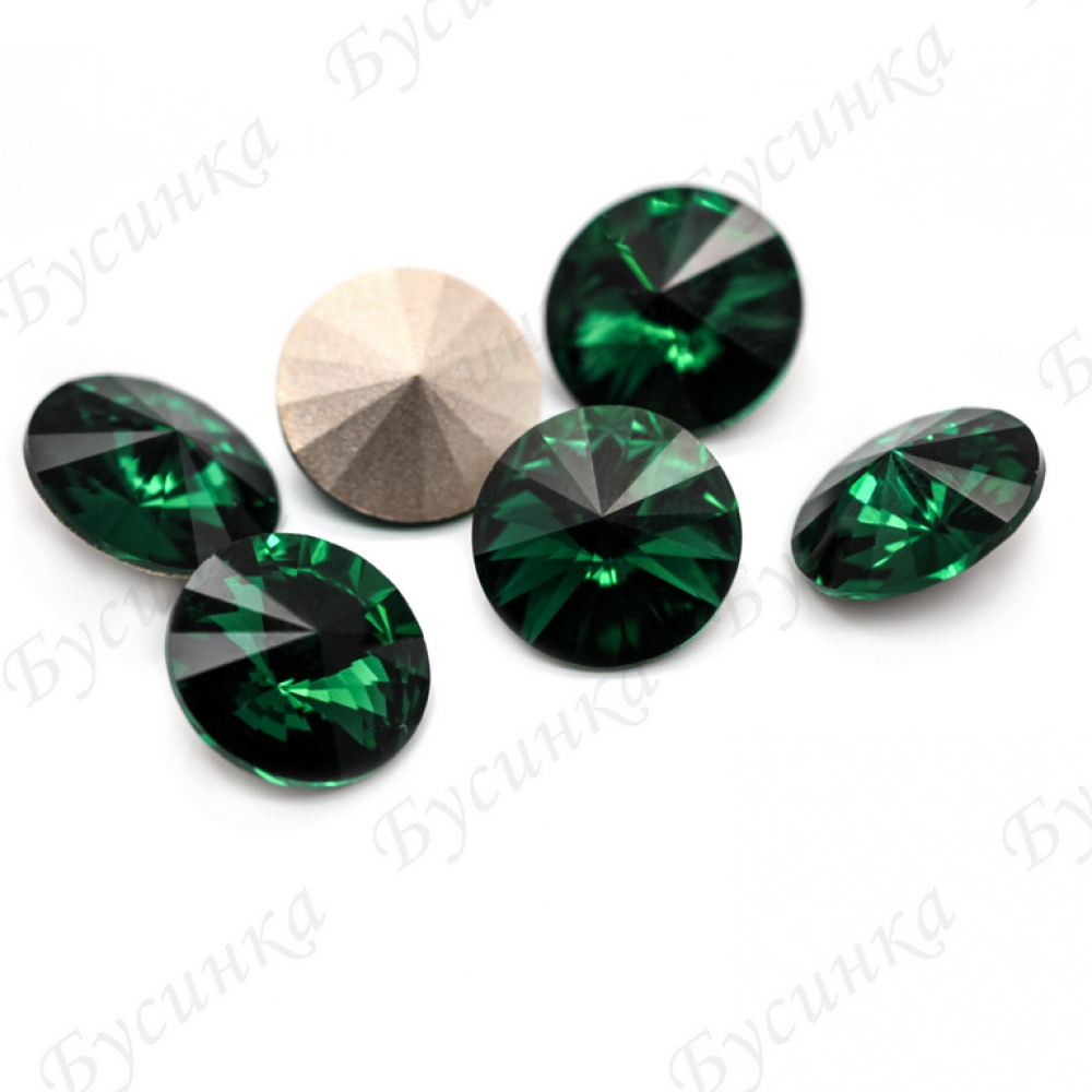 Стразы Preciosa Риволи "Emerald" 14мм