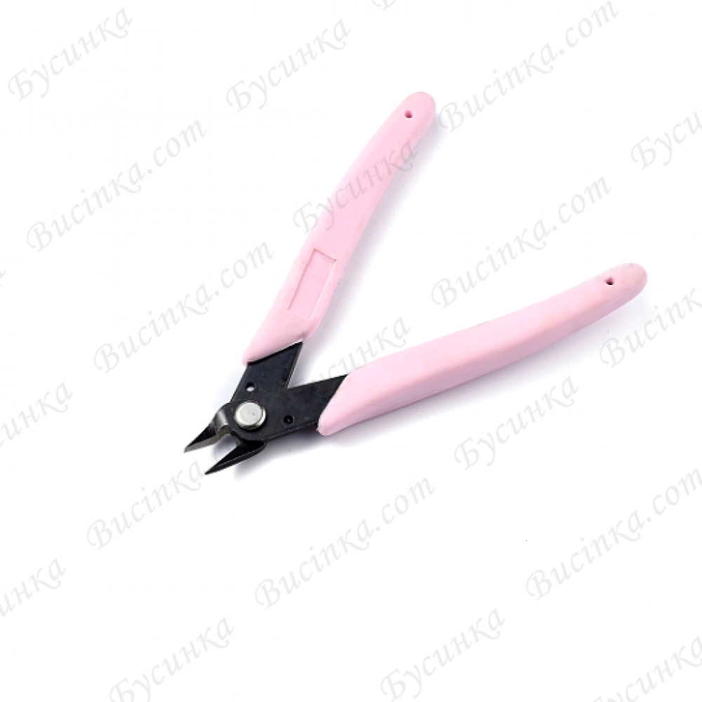 Инструмент кусачки с розовыми пластиковыми ручками 12,8х4,3х1 см.