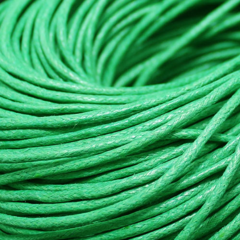 Шнур вощеный хлопок 1.5мм, Зеленый