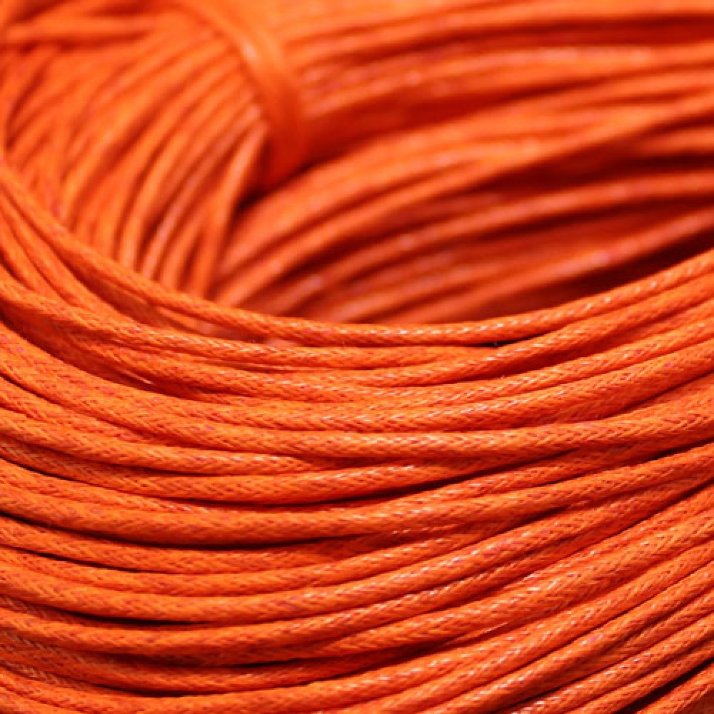 Шнур вощеный хлопок 1.5мм, Оранжевый