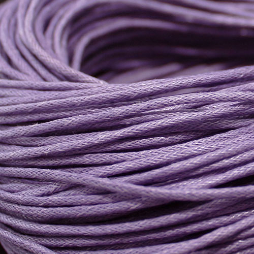Шнур вощеный хлопок 1.5мм, Фиолетовый
