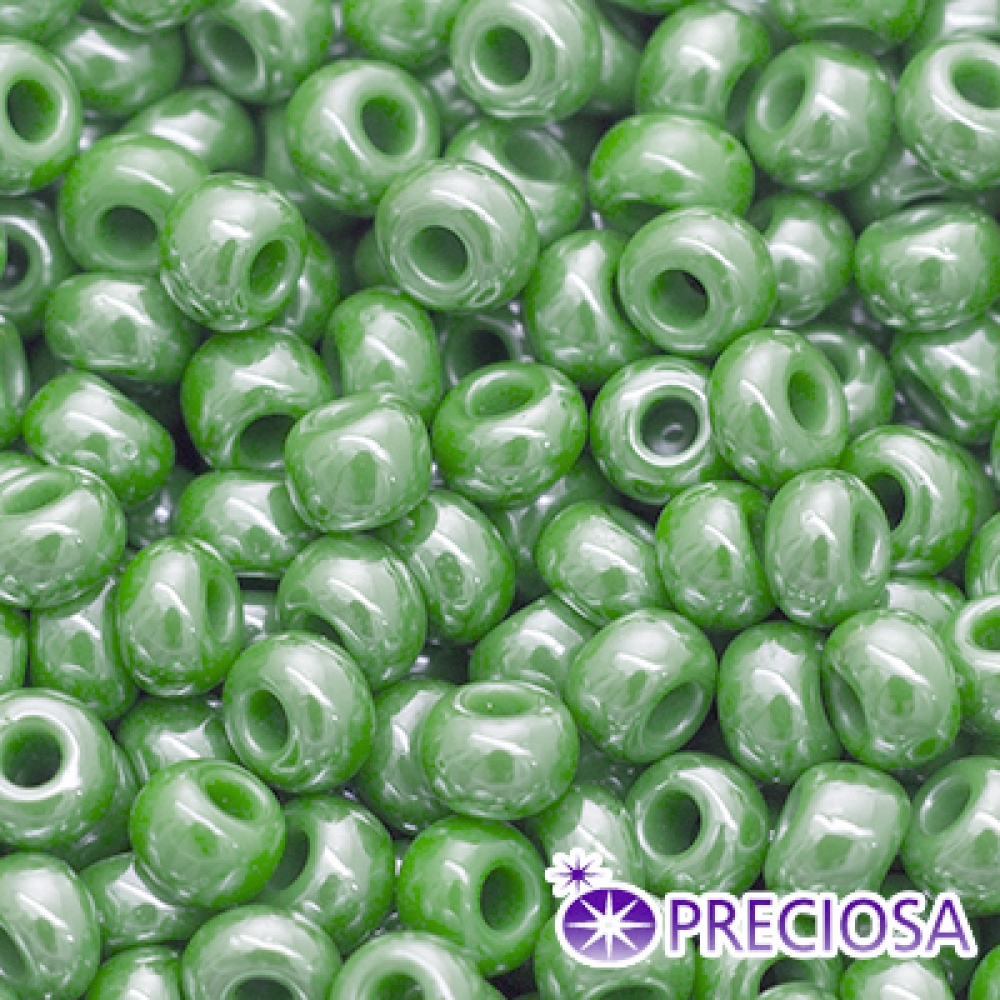 Бисер Preciosa 10/0 цв. 58210, Зеленый керамический непрозрачный